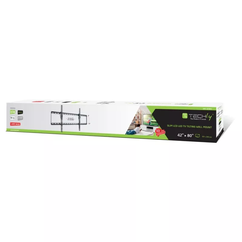 Techly Feste Wandhalterung LCD LED TV 42-80 Zoll