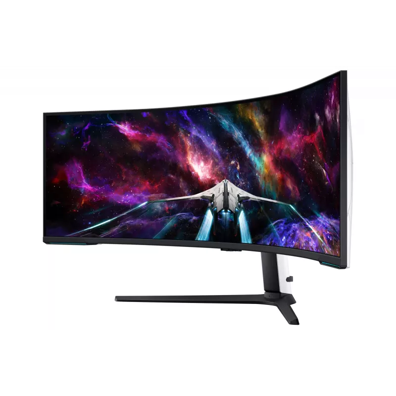 Samsung G95NC Computer Monitor 144,8 cm (57 Zoll) 7680 x 2160 Dual UHD QLED Weiß