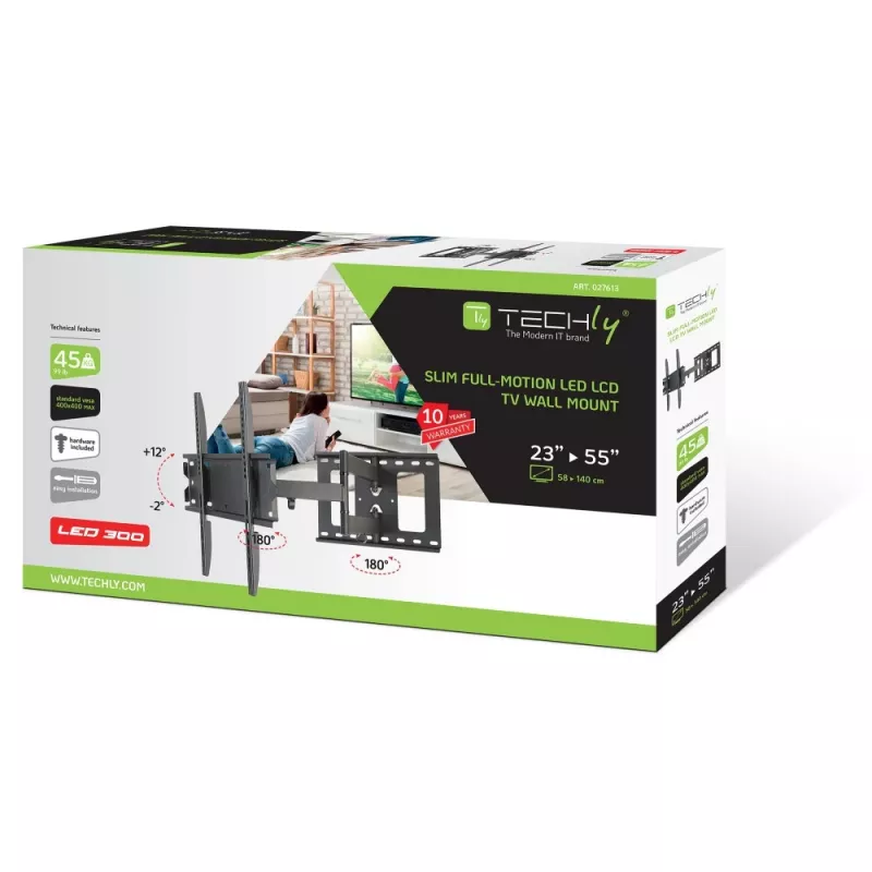 Techly ICA-PLB 148M TV-Wandhalterung 139,7 cm (55 Zoll) Schwarz