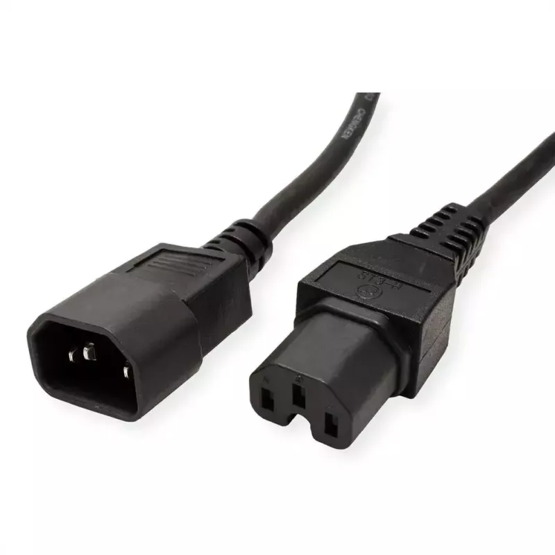 Netzkabel VALUE 19.99.1123 Schwarz 3 m C14 C15 Kupplung