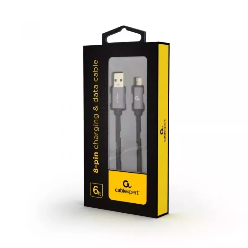 Mobiltelefonkabel GEMBIRD USB A auf Lightning CCB-MUSB2B-AMLM-6 1,8 m USB 2.0 Schwarz