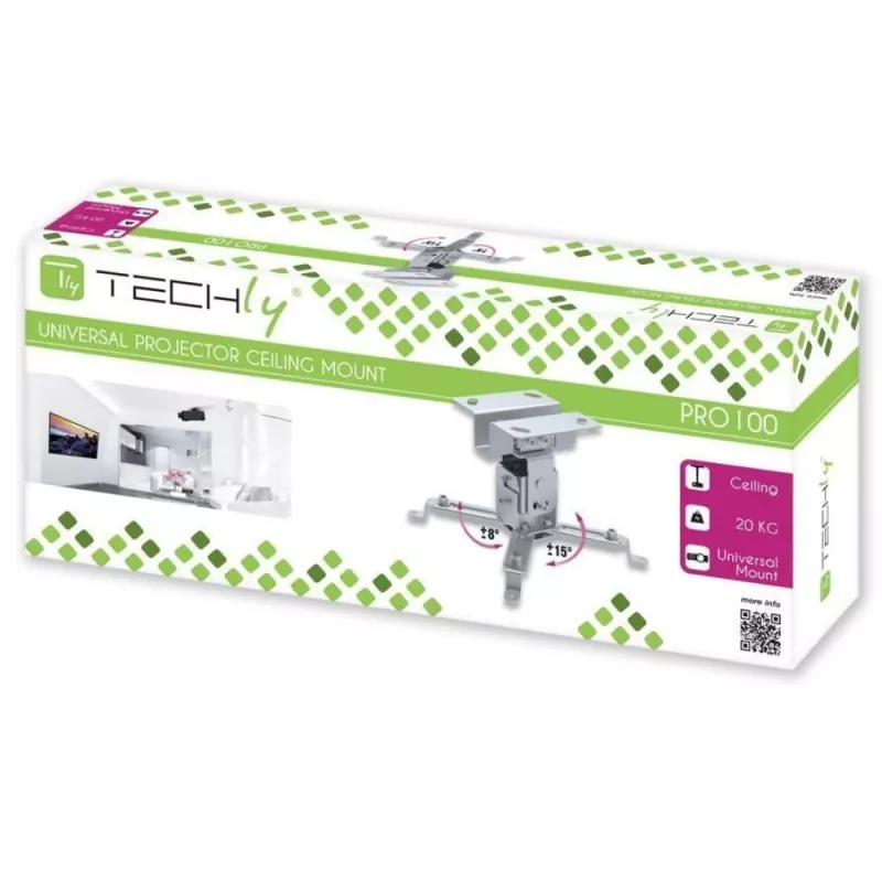 Techly Projektor-Deckenhalterung Verlängerung 130 mm Silber ICA-PM 2S