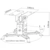 Techly Projektor-Deckenhalterung Verlängerung 130 mm Silber ICA-PM 2S