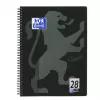 Schreibheft Oxford 400121610 A4+ 160 Blatt Schwarz Grau