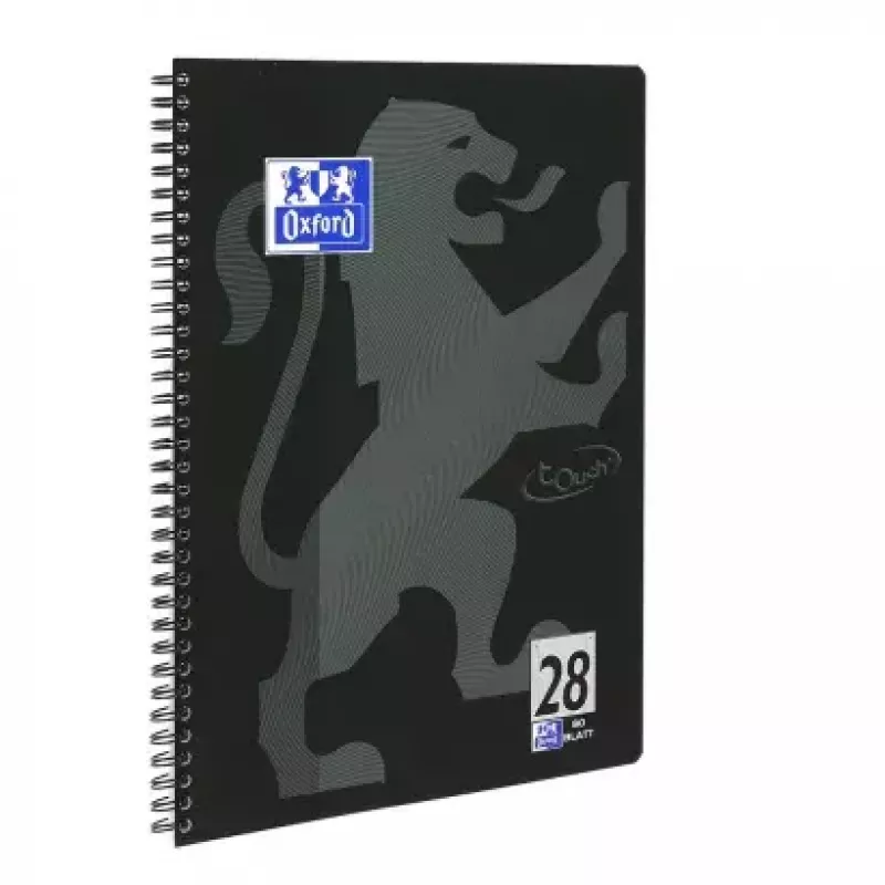 Schreibheft Oxford 400121610 A4+ 160 Blatt Schwarz Grau