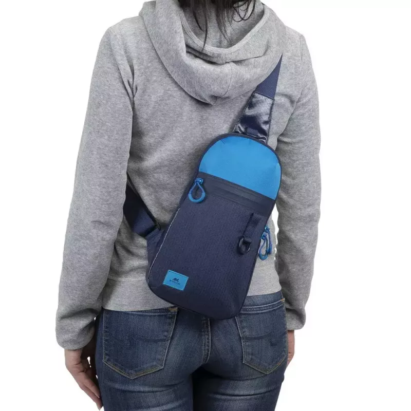 Umhängetasche Rivacase Dijon 25,6 cm (10,1 Zoll) Blau Tragegriff Schultergurt