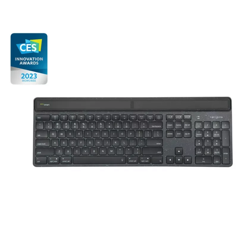 Targus EcoSmart AKB868FR Tastatur Universal Bluetooth AZERTY Französisch Schwarz