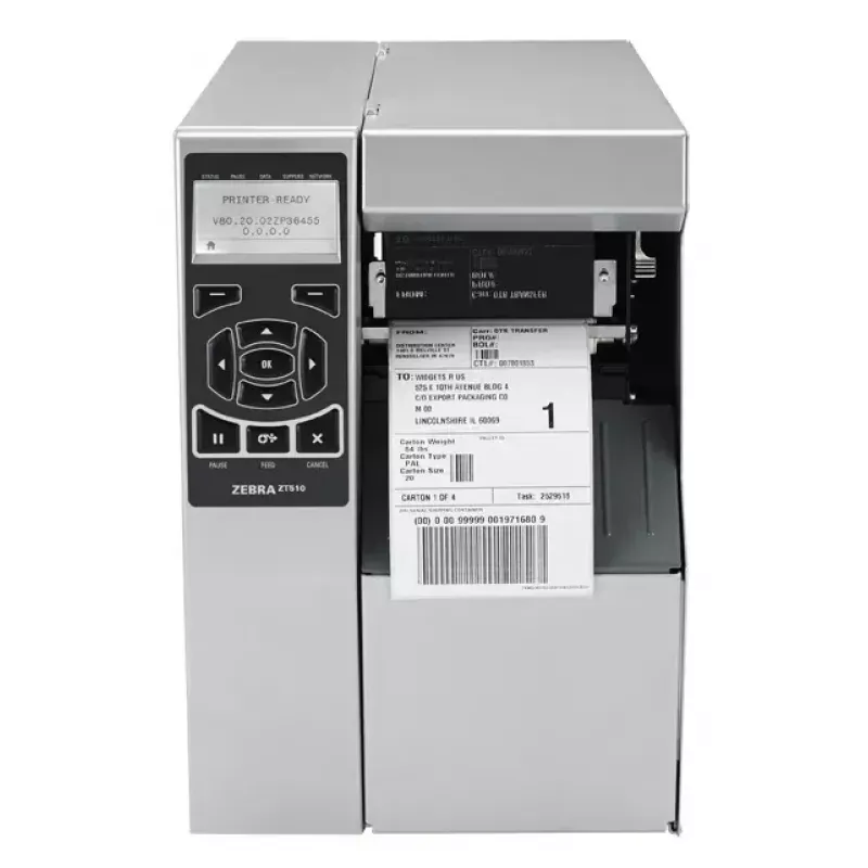Etikettendrucker Zebra ZT510 Thermodirekt/Transferdruck 300×300 DPI, 305 mm/s, Druckbreite 104 mm, Ethernet, Bluetooth, LCD, grau