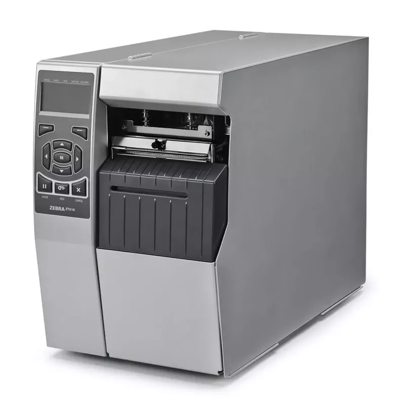 Etikettendrucker Zebra ZT510 Thermodirekt/Transferdruck 300×300 DPI, 305 mm/s, Druckbreite 104 mm, Ethernet, Bluetooth, LCD, grau