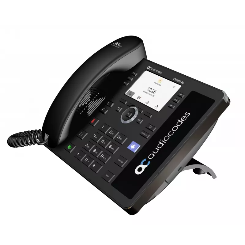 AudioCodes Teams C435HD-R IP-Telefon PoE GbE schwarz, IP-Telefon, Schwarz, Kabelgebundenes Handgerät, Android, SIP info, Tasten