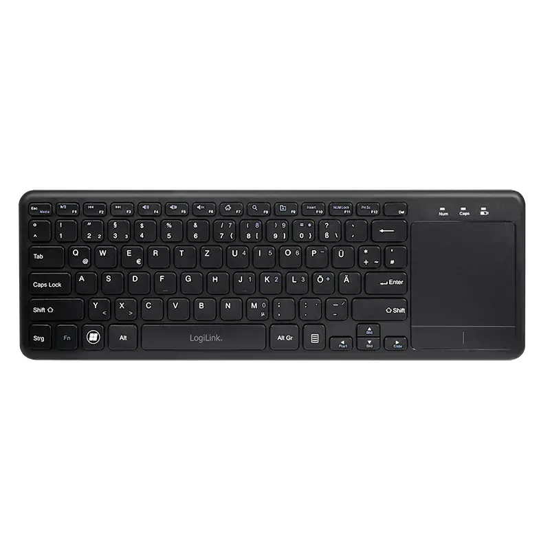 Tastatur LogiLink ID0188 Home RF Wireless QWERTZ Schwarz