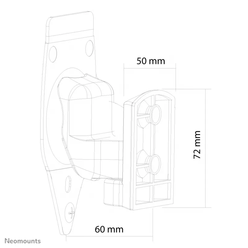 Neomounts NM-WS300Schwarz Sonos Play3 Lautsprecher-Wandhalterung – voll beweglich