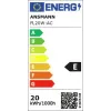 Flut-Arbeitsleuchte ANSMANN FL20W-AC 20 W LED, 2200 lm, 230 V, Abstrahlwinkel 110°, Kabel 1,8 m, schwarz