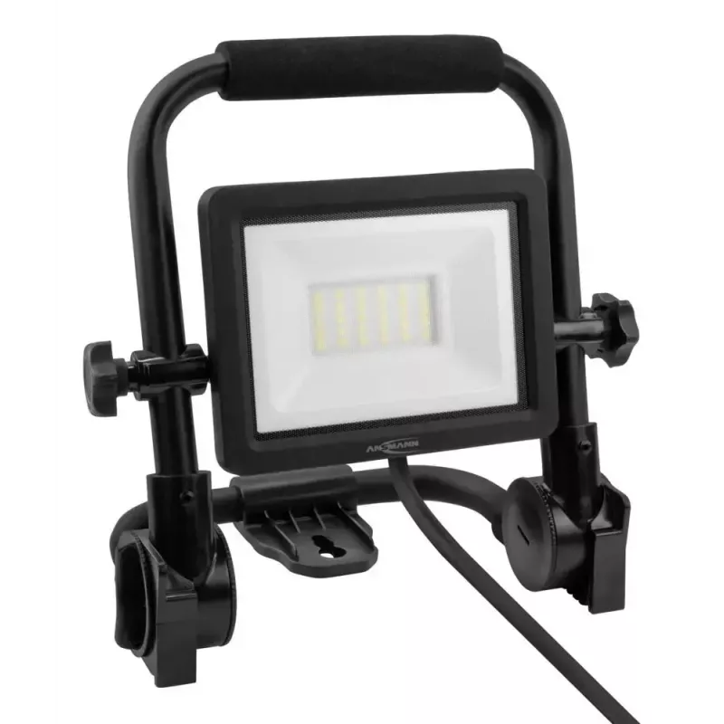 Flut-Arbeitsleuchte ANSMANN FL20W-AC 20 W LED, 2200 lm, 230 V, Abstrahlwinkel 110°, Kabel 1,8 m, schwarz