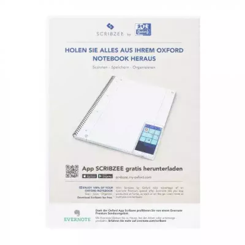 Schreibblock Oxford 100050356 A4 80 Blatt Gelb