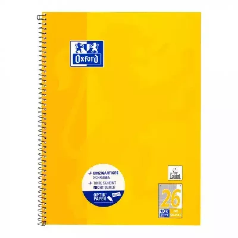 Schreibblock Oxford 100050356 A4 80 Blatt Gelb