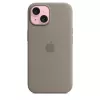 Silikonhülle Apple iPhone 15 MagSafe Clay Cover Braun
