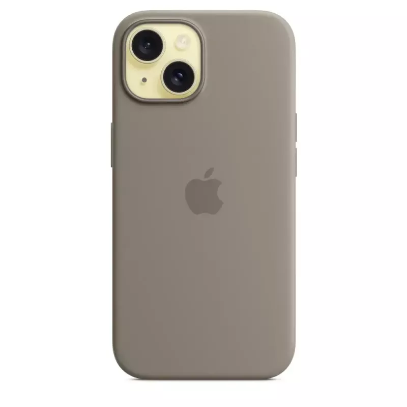 Silikonhülle Apple iPhone 15 MagSafe Clay Cover Braun