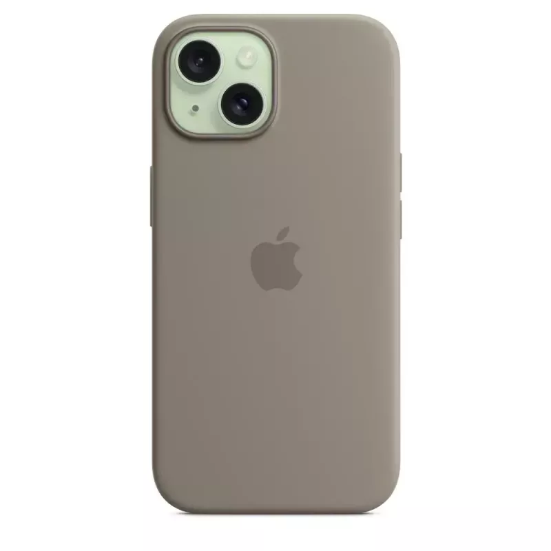 Silikonhülle Apple iPhone 15 MagSafe Clay Cover Braun