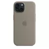 Silikonhülle Apple iPhone 15 MagSafe Clay Cover Braun