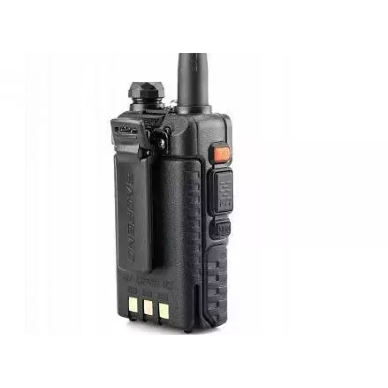 Handfunkgerät Baofeng UV-5R HTQ USB-C Dualband 5 W, 1800 mAh, FM 64–108 MHz, Schwarz