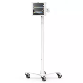 Rollwagen-Gehäuse für iPad Pro 13 Zoll — ram mount Apex Rise Freedom Extended, Weiß, passend für M4 & M5, inklusive 4 Schlüssel