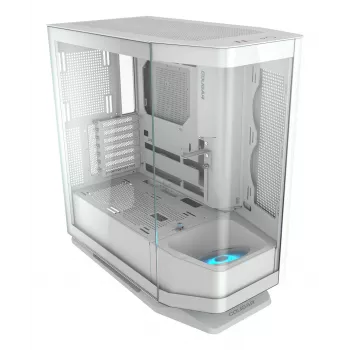 PC Midi-Tower-Gehäuse Cougar FV270 — Weiß, unterstützt ATX/ EATX/ Micro-ITX, 2×3,5 Zoll + 2×2,5 Zoll, 120/140 mm Lüfter