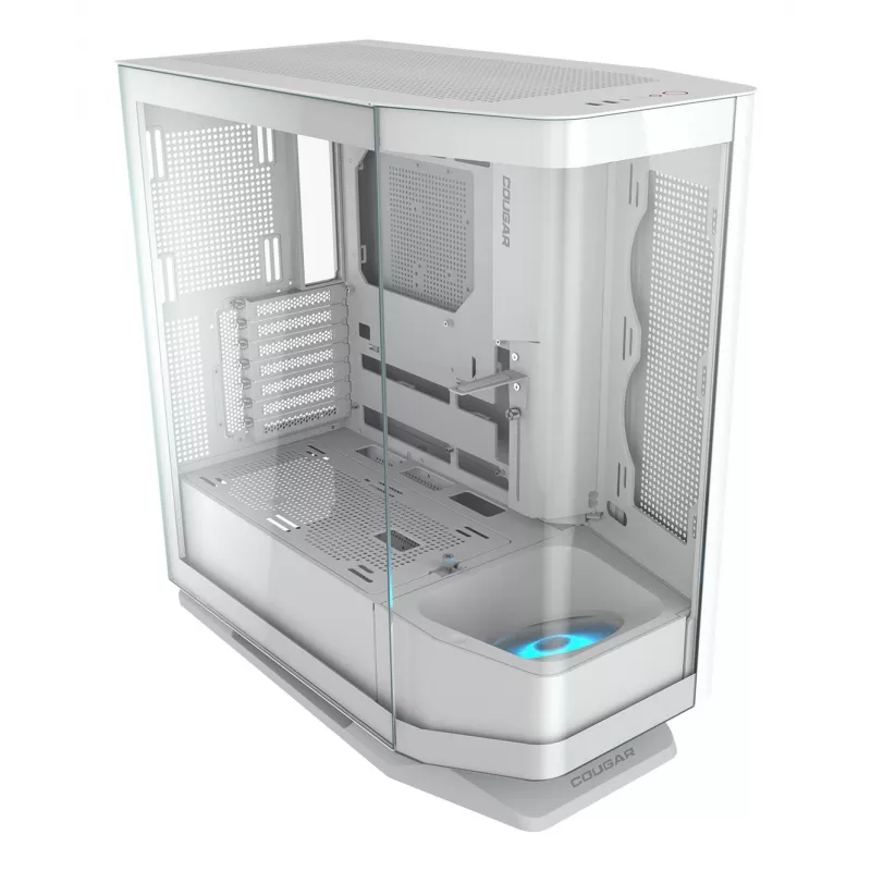 PC Midi-Tower-Gehäuse Cougar FV270 — Weiß, unterstützt ATX/ EATX/ Micro-ITX, 2×3,5 Zoll + 2×2,5 Zoll, 120/140 mm Lüfter