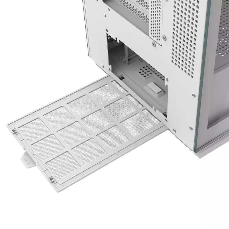 PC Midi-Tower-Gehäuse Cougar FV270 — Weiß, unterstützt ATX/ EATX/ Micro-ITX, 2×3,5 Zoll + 2×2,5 Zoll, 120/140 mm Lüfter