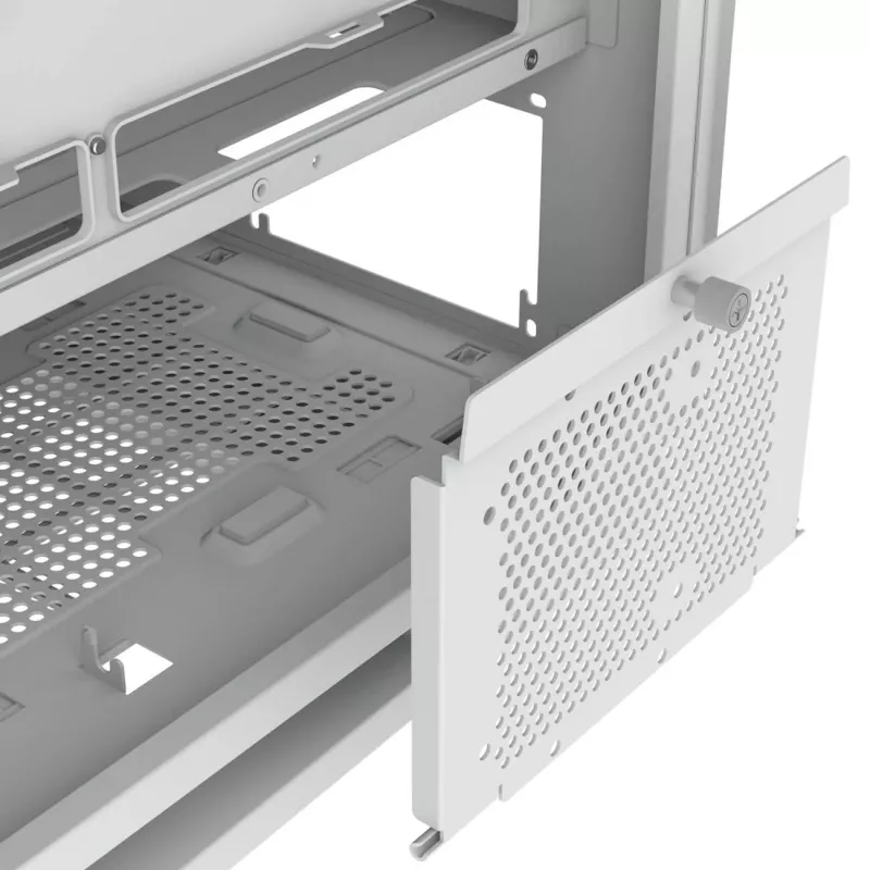 PC Midi-Tower-Gehäuse Cougar FV270 — Weiß, unterstützt ATX/ EATX/ Micro-ITX, 2×3,5 Zoll + 2×2,5 Zoll, 120/140 mm Lüfter