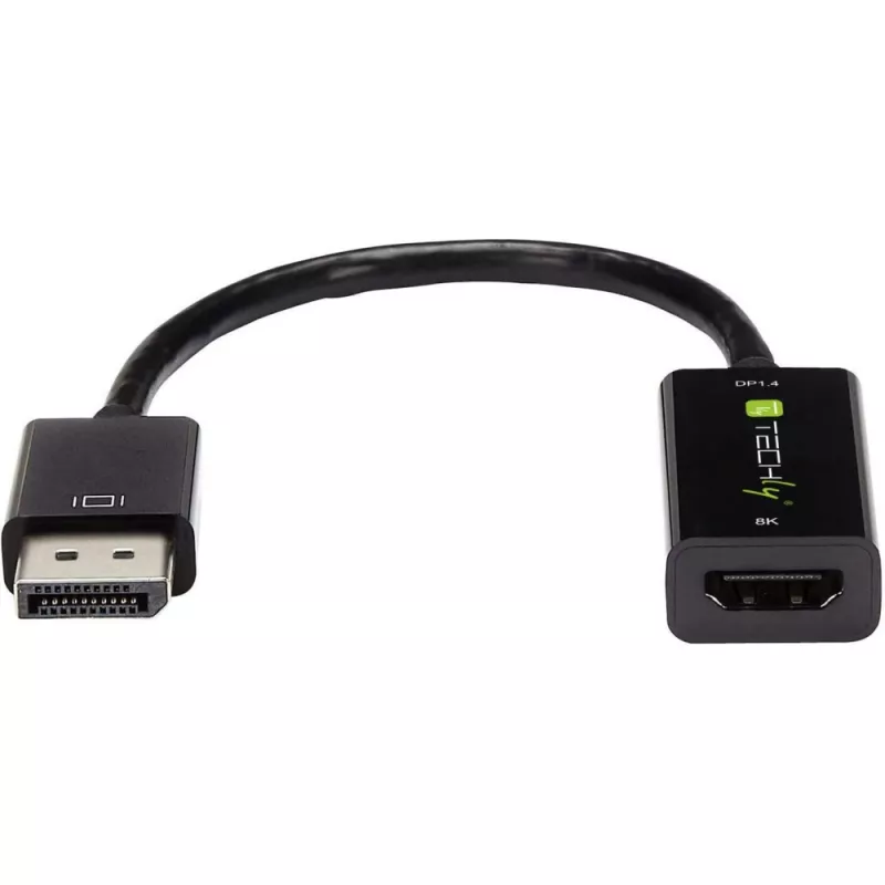 Techly IADAP DP-HDMIF8K Videokabel-Adapter 0,2 m DisplayPort HDMI Typ A (Standard) Schwarz
