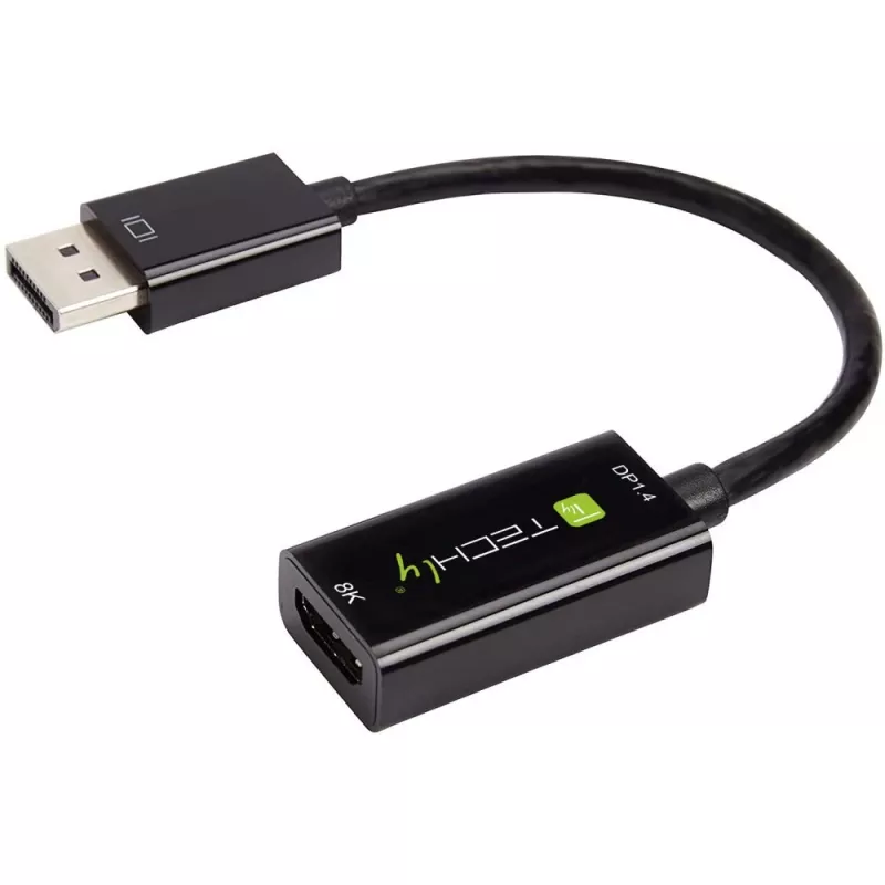 Techly IADAP DP-HDMIF8K Videokabel-Adapter 0,2 m DisplayPort HDMI Typ A (Standard) Schwarz