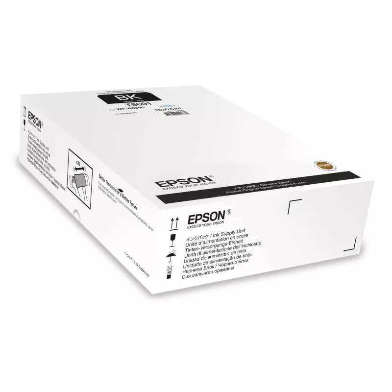 Epson Schwarz XXL Tintenversorgungseinheit, Extra (Super) Hohe Reichweite, Schwarz, Pigmenttinte, 1520,5 ml, 1 Stück