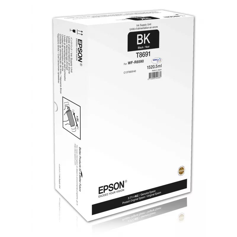 Epson Schwarz XXL Tintenversorgungseinheit, Extra (Super) Hohe Reichweite, Schwarz, Pigmenttinte, 1520,5 ml, 1 Stück