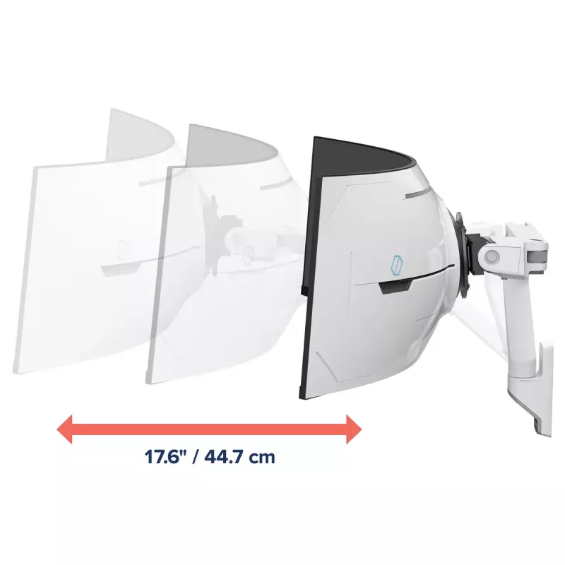 Ergotron HX Series HX ARM MIT SEHR SCHWERLAST-SCHWENKGELENK WAND WEISS FÜR 1000R 57 Zoll MONITORE