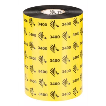 Zebra 3400 High Performance Wachs-Harz-Thermotransferband 450 m Schwarz