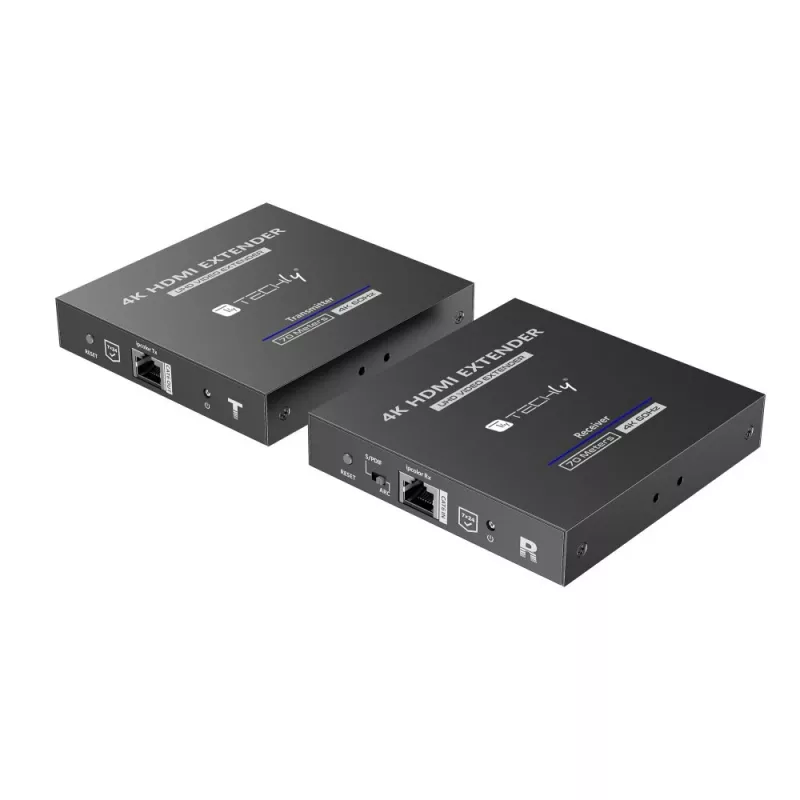 Techly IDATA-EXT-676 AV-Sender & -Empfänger Schwarz