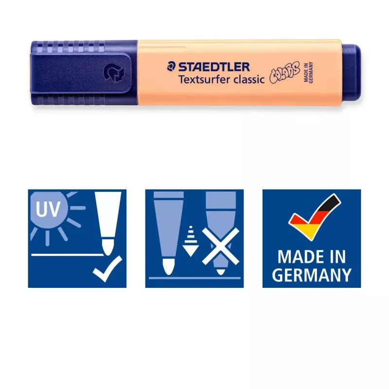 Marker Staedtler 364 C 10 Stk. Keilspitze Schwarz Braun Hellblau Hellgrau Limette Mint Pfirsich Rosa Violett Gelb