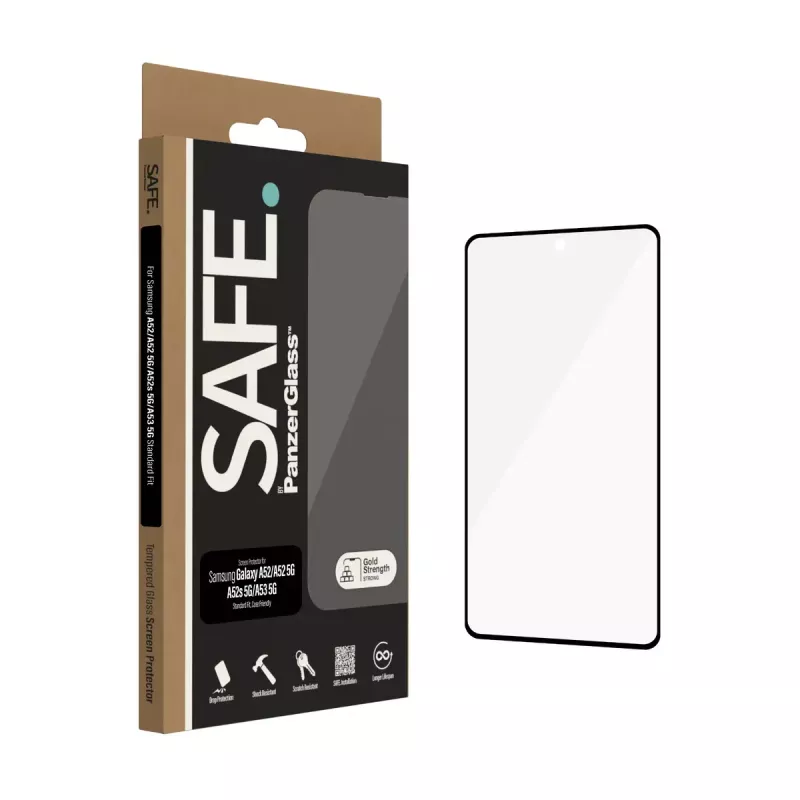 PanzerGlass SAFE. by ® Displayschutz Samsung Galaxy A52 | A52 5G | A52s 5G | A53 5G | Ultra-Wide Fit