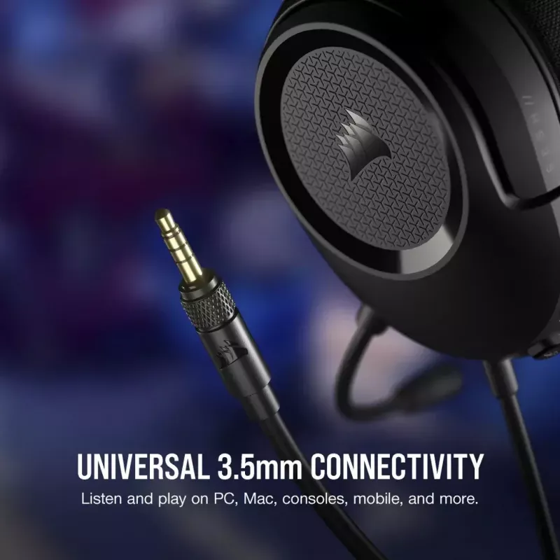 Headset Corsair HS35 v2 Kabelgebundenes Gaming-Headset Blau 1,8m Kabel 470g