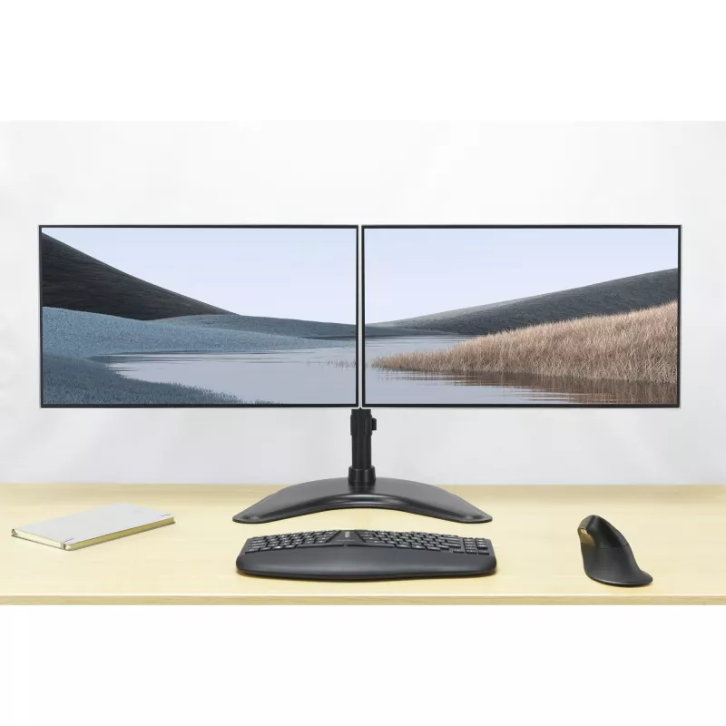 Kensington SmartFit Ergo Freistehender Dual-Monitor-Ständer, freistehend, 20 kg, 68,6 cm (27 Zoll), 100 x 100 mm, Höhenverstellung, Schwarz
