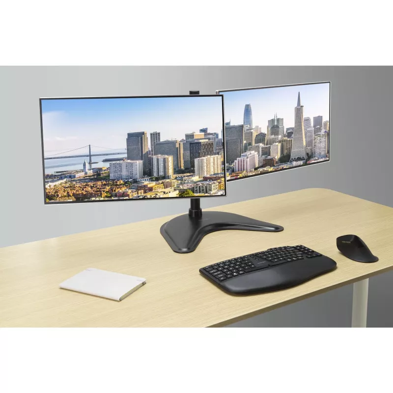 Kensington SmartFit Ergo Freistehender Dual-Monitor-Ständer, freistehend, 20 kg, 68,6 cm (27 Zoll), 100 x 100 mm, Höhenverstellung, Schwarz