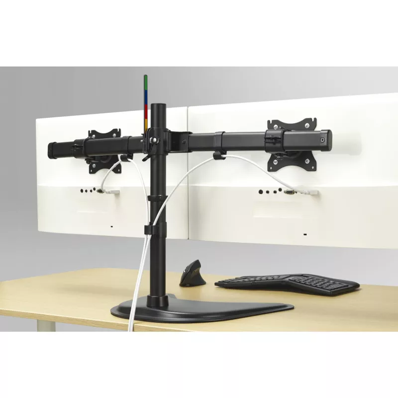 Kensington SmartFit Ergo Freistehender Dual-Monitor-Ständer, freistehend, 20 kg, 68,6 cm (27 Zoll), 100 x 100 mm, Höhenverstellung, Schwarz