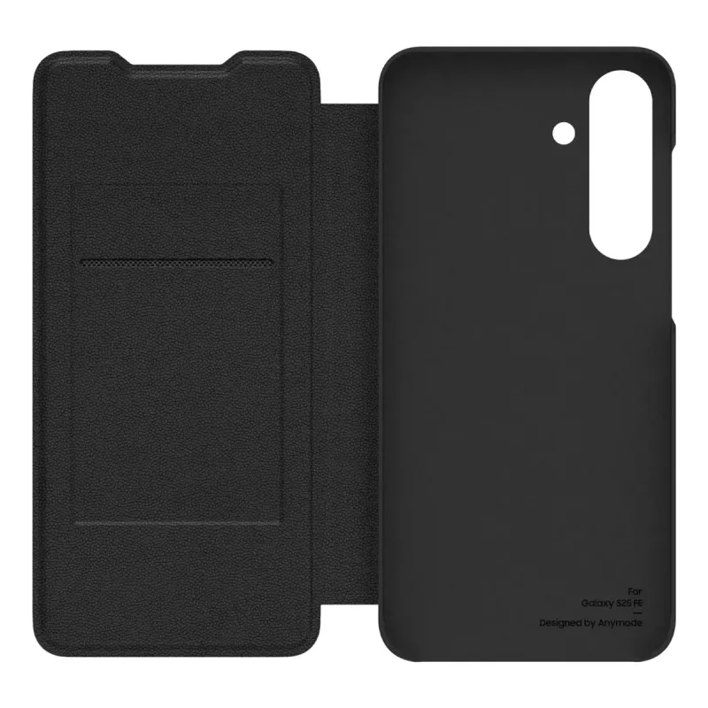 Flip Hülle Samsung Galaxy S25 FE 6,7 Zoll Schwarz Monochromatisch