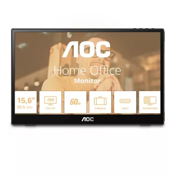 AOC 16T3EA tragbarer TV/Monitor Schwarz 39,6 cm (15,6 Zoll) 1920 x 1080 Pixel