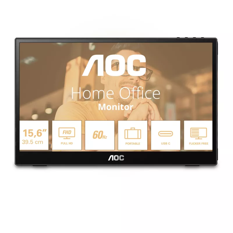 AOC 16T3EA tragbarer TV/Monitor Schwarz 39,6 cm (15,6 Zoll) 1920 x 1080 Pixel