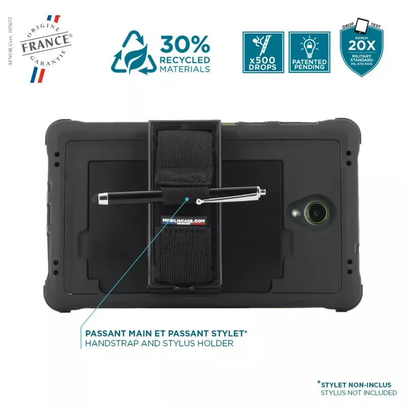 Case Mobilis Galaxy Tab Active5 8'' Hülle 360° drehbar Handschlaufe Ständer