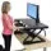 Schreibtisch-Konverterstand ERGOTRON WorkFit-T Schwarz — Edelstahlrahmen, Höhe 380 mm, max. Belastung 15,9 kg
