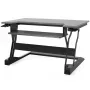 Schreibtisch-Konverterstand ERGOTRON WorkFit-T Schwarz — Edelstahlrahmen, Höhe 380 mm, max. Belastung 15,9 kg
