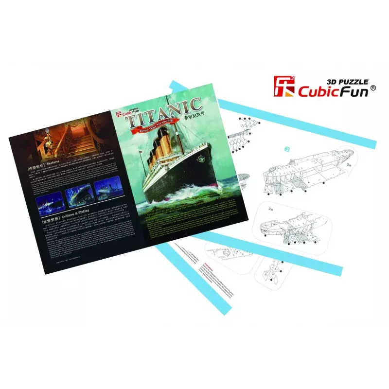 3D Puzzle Cubicfun Titanic Big T4011H — 1024 Teile, maßstabsgetreues Schiffsmodell